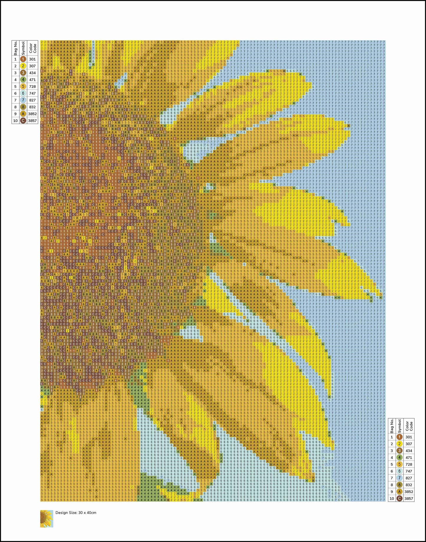 30x40cm Round Diamond Painting Kit
