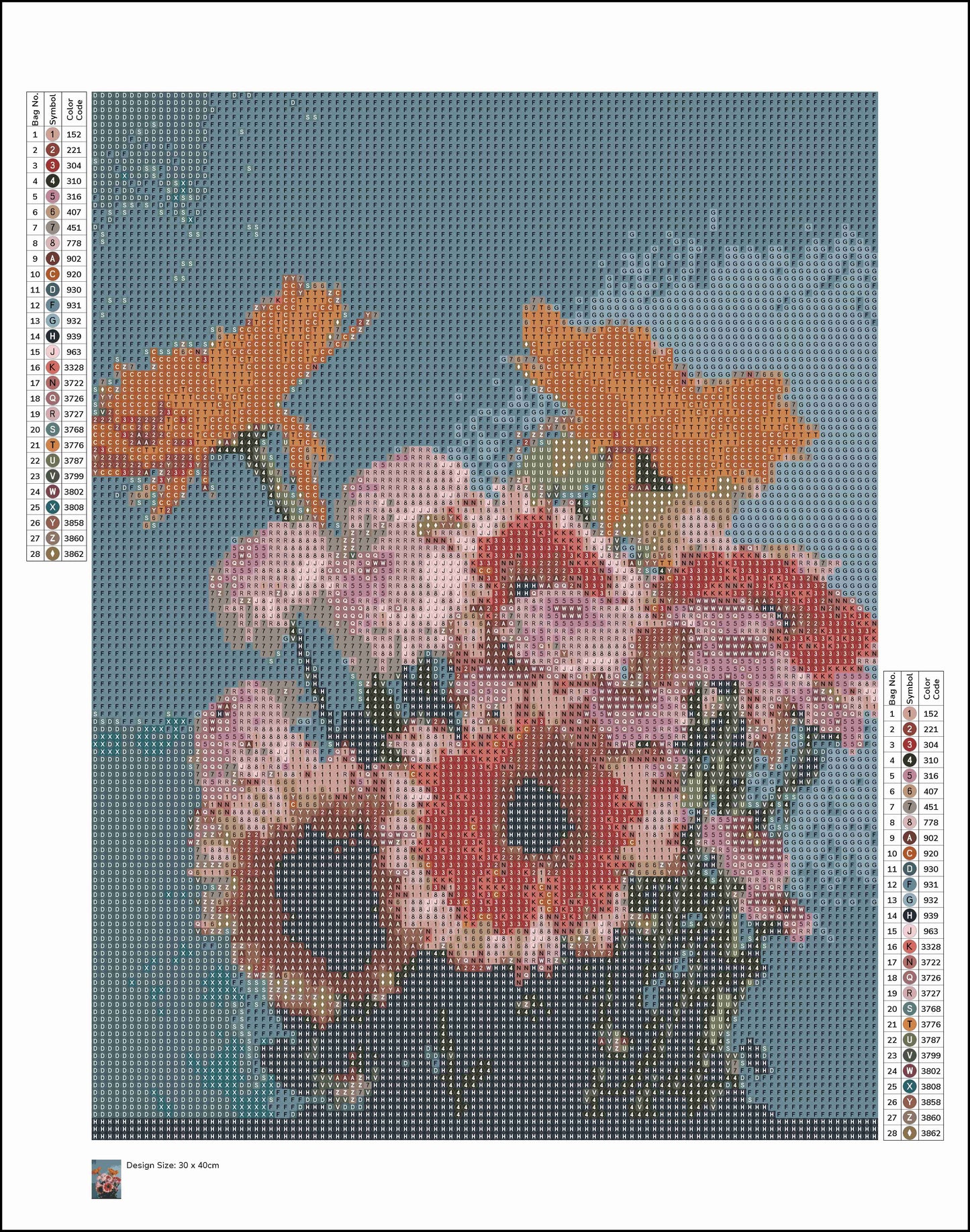 30x40cm Round Diamond Painting Kit