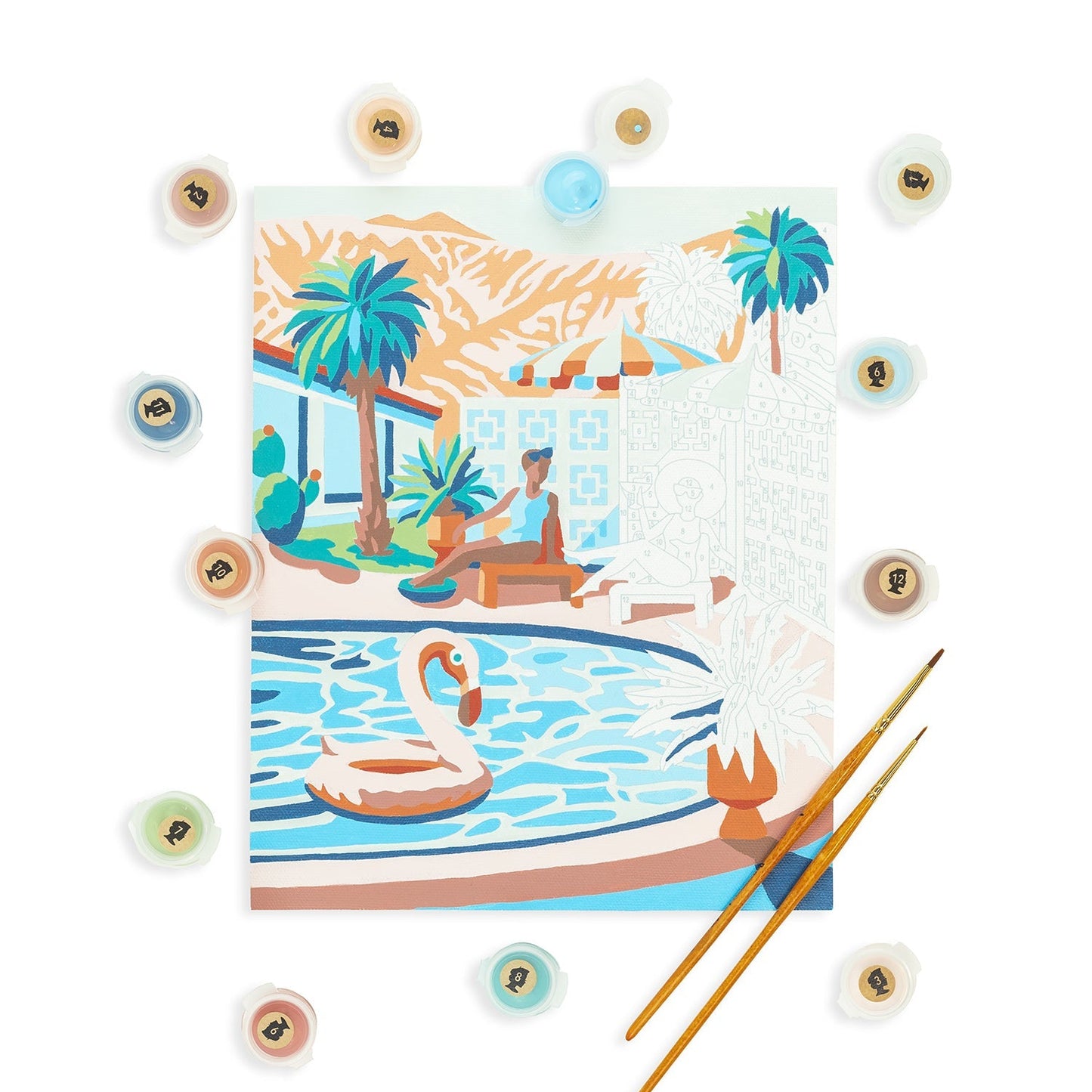 Palm Springs Mid-Mod Mirage Paint-by-Number Kit