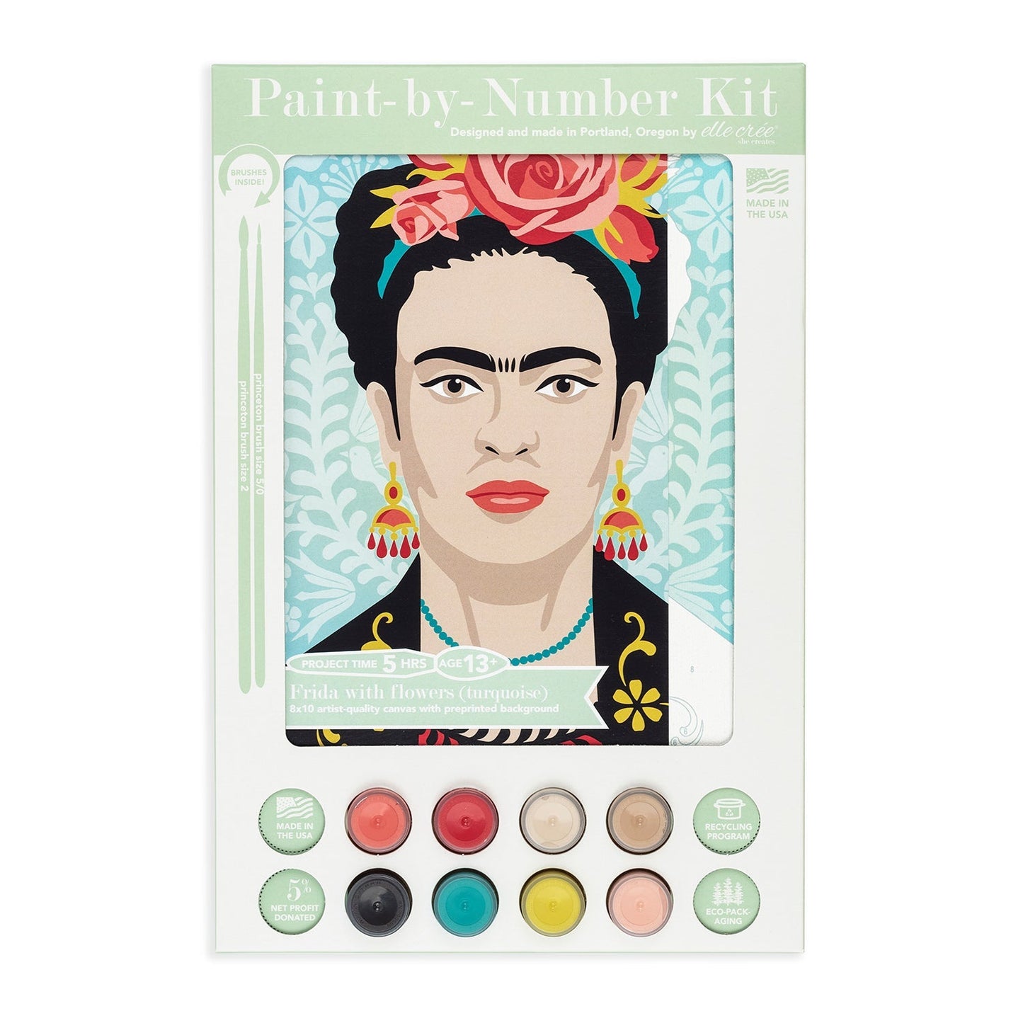 Frida with Flowers Paint-by-Number Kit