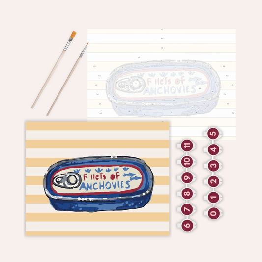 Retro Anchovies Paint-by-Number Kit