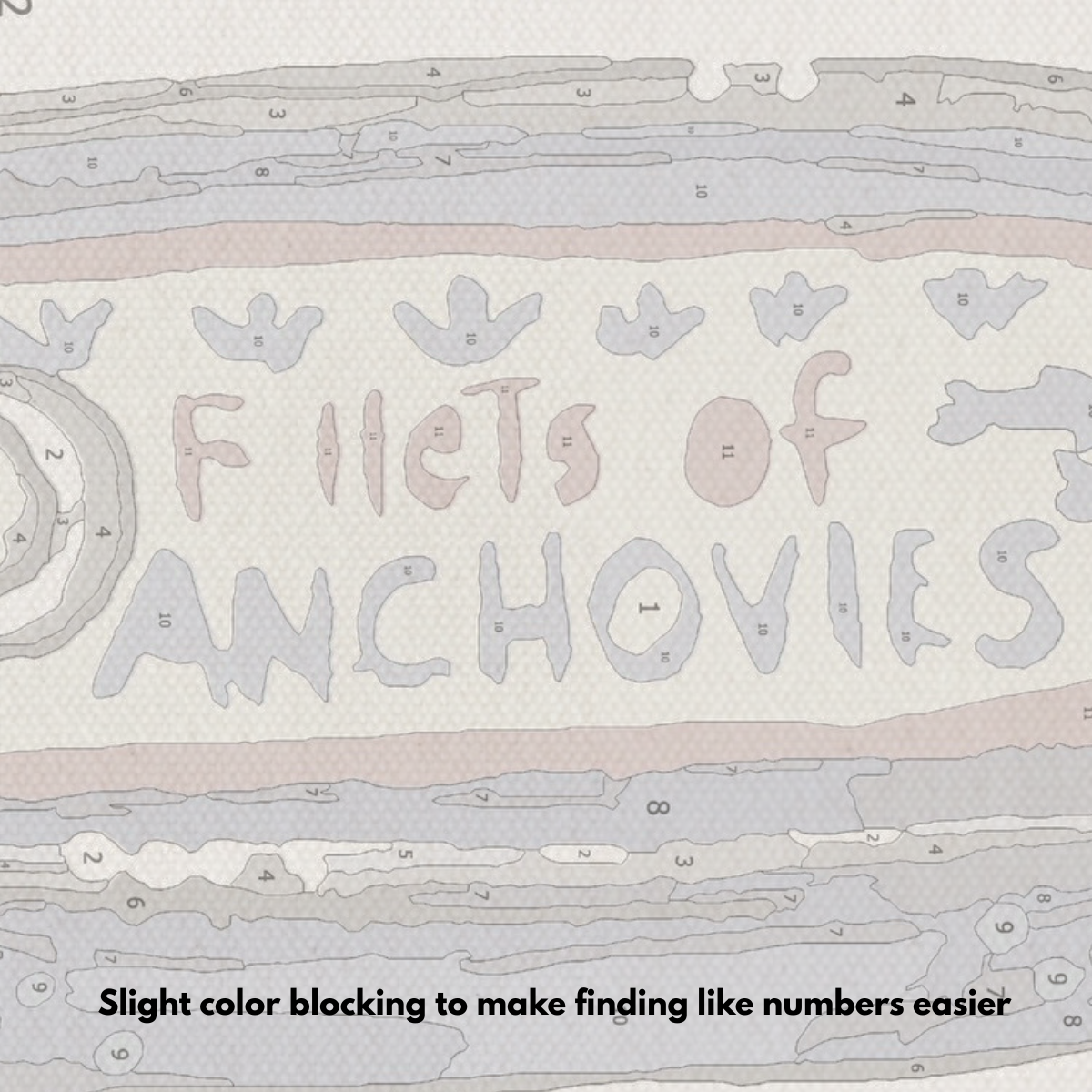 Retro Anchovies Paint-by-Number Kit