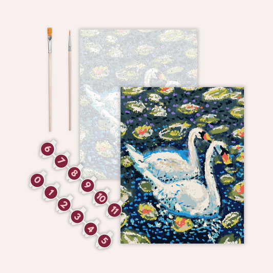 Two Swans Besties Paint-by-Number Kit