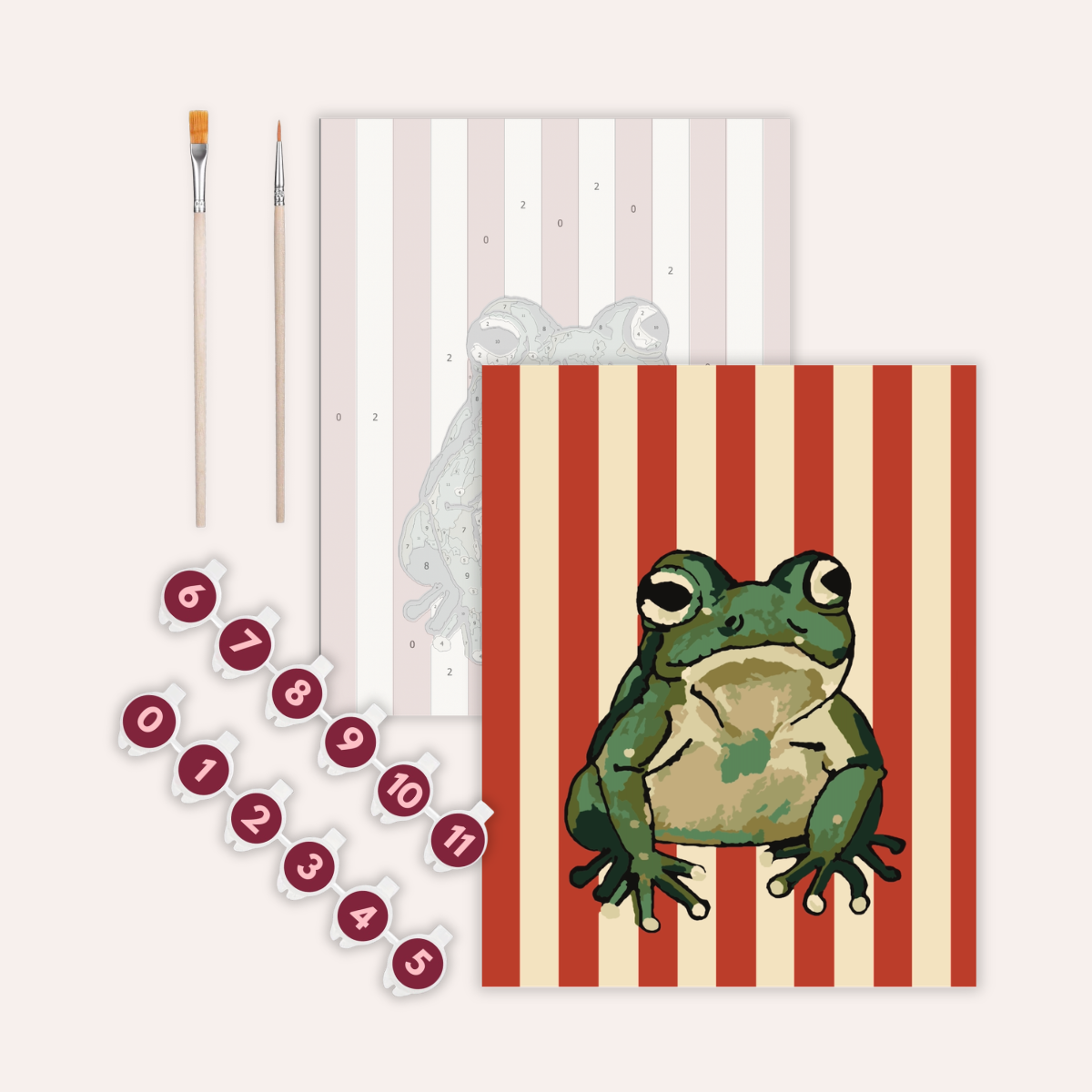 Grumpy Frog Paint by Number Kit