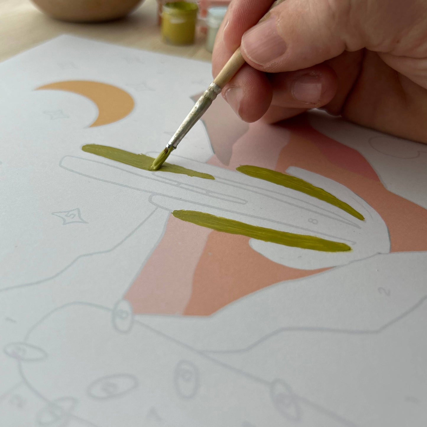 Zen Desert Meditative Paint-by-Number Kit