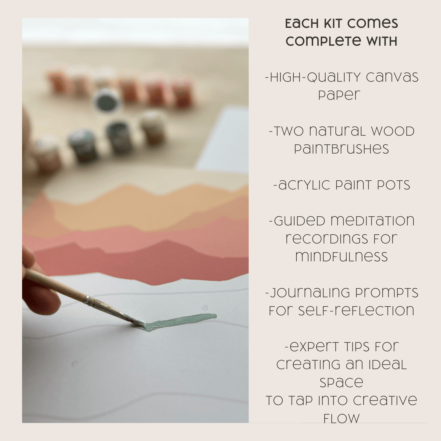 Zen Desert Meditative Paint-by-Number Kit