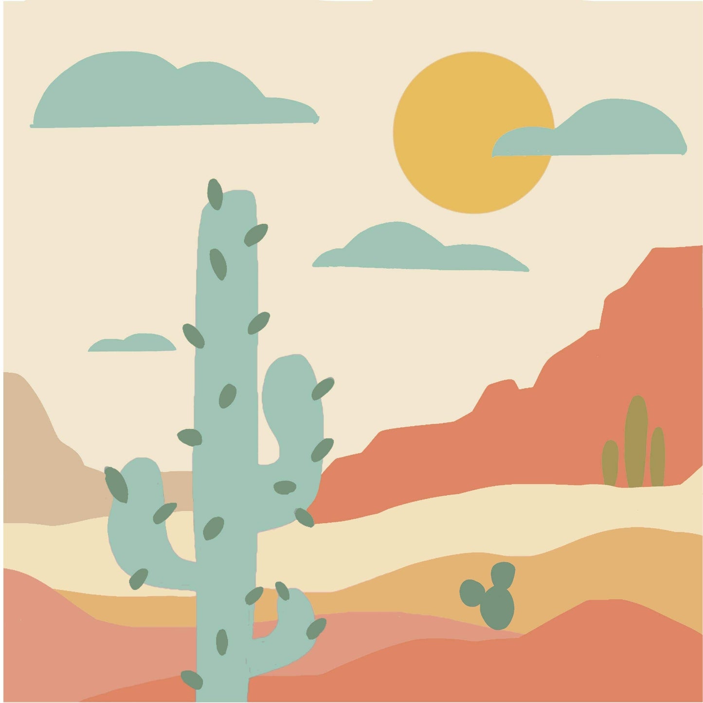 Zen Desert Meditative Paint-by-Number Kit