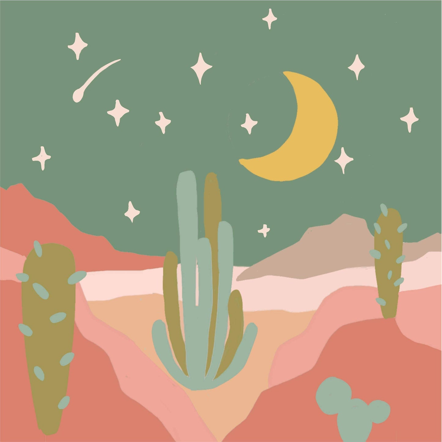 Zen Desert Meditative Paint-by-Number Kit
