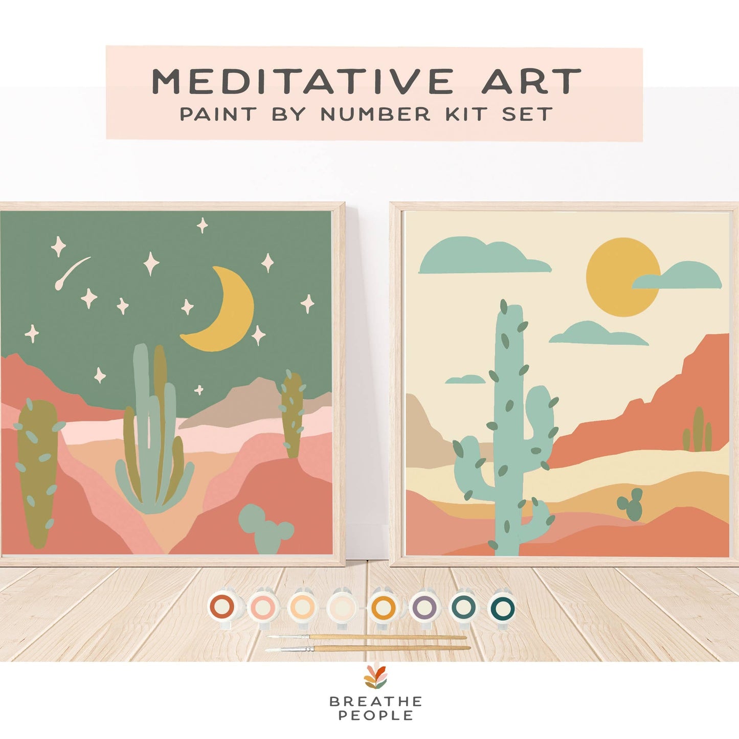 Zen Desert Meditative Paint-by-Number Kit