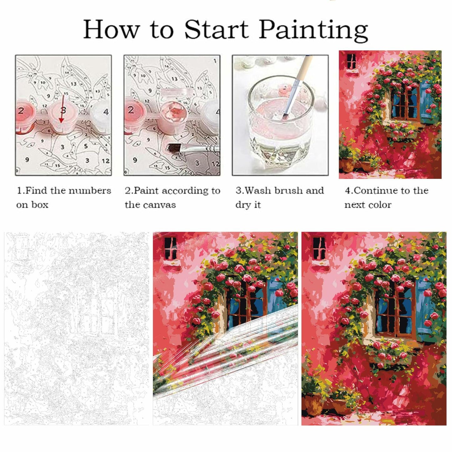 Italian Window Garden Paint-by-Number Kit