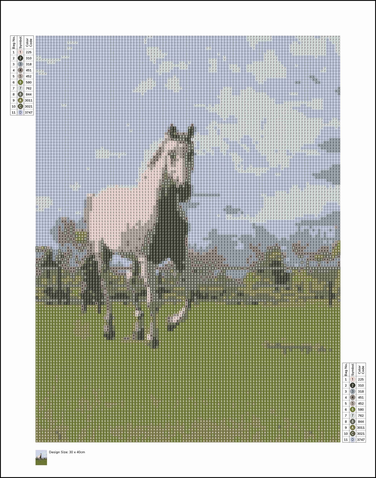 30x40cm Round Diamond Painting Kit