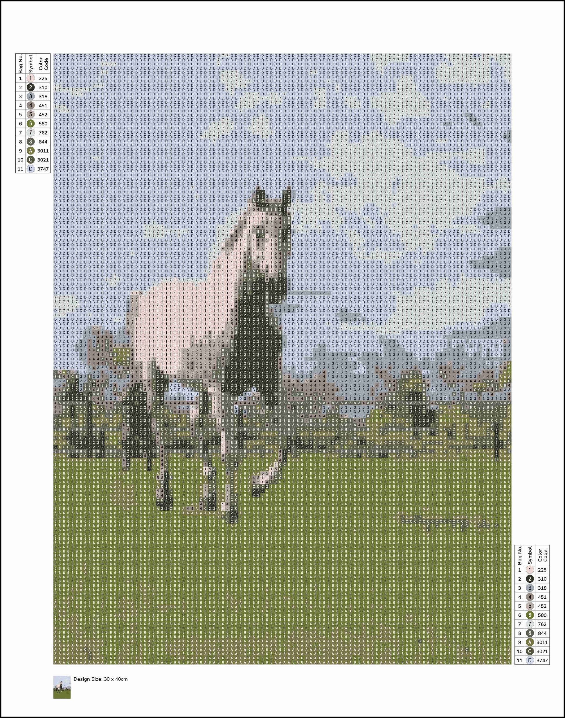 30x40cm Round Diamond Painting Kit